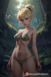 1girls 2:3 ai_generated ai_hands blonde_hair blue_eyes detailed disney disney_fairies fairy female female_only green_lingerie high_quality humanoid lingerie no_visible_genitalia patreon patreon_username peter_pan_(disney) pointy_ears sarahvividart seductive self_upload short_hair solo tinker_bell underwear