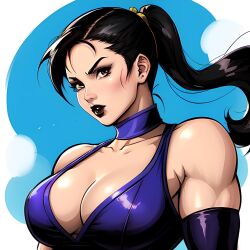 ai_generated attire chun-li huge_breasts kazeai stable_diffusion street_fighter watching