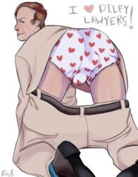 all_fours ass bent_over better_call_saul boxers breaking_bad dick dilf forced_perspective funny half-dressed heart heart_boxers heart_underwear lawyer male male_only saul_goodman slut submissive submissive_male tight_clothing tight_underwear