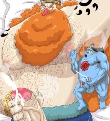 boner cum cumshot diphallia diphallism erection fish-men_(one_piece) hairy jinbe male male/male male_only multi_genitalia multi_penis musky musky_armpit musky_cock neptune_(one_piece) nude one_piece peixealcoolatra penis penis_size_difference size_difference