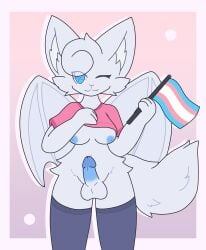 1futa absurd_res anonymous_artist anthro anthro_only bat breasts dickgirl dust:_an_elysian_tail flag futanari genitals hi_res holding_flag holding_object lgbt_pride male mammal nimbat penis pride_colors solo trans_flag transgender_pride_colors