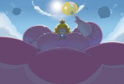 1girls big_breasts body_inflation female giantess inflation mario_(series) p-balloon princess_peach super_mario_world tagme tinmible