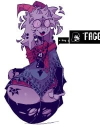 anthro blank_background clothed clothing cute deltarune deltarune_chapter_1 deltarune_chapter_2 dialogue english_text faggot fangs femboy funny glasses goat goat_boy goat_horns homophobic_slur horn horns male plain_background ralsei ralsei_(deltarune) ralsei_with_white_fur solo_focus susie_(deltarune) text thick thick_ass thick_hips thick_legs thick_thighs thunder_thighs torn_bottomwear torn_clothes torn_clothing torn_legwear torn_pants torn_pantyhose torn_thighhighs undertale_(series) white_background xexeezy