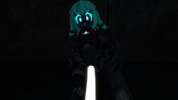 1girls 3d artist_request blue_eyes blue_hair coat dildo female garry's_mod glowing_dildo glowing_eyes half-life_(series) metallic_body robot robot_girl robot_humanoid rollermine_girl sitting surprised surprised_expression tagme vagina vaginal_penetration