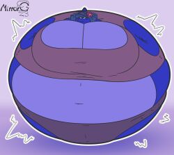 anthro big_breasts blueberry_inflation breasts female furry inflation mirrorgs sunken_head sunken_limbs tagme