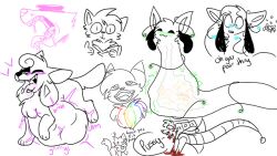 crystal_(kittydogcrystal) doodle fluffen_(kittydogcrystal) furry furry_only kittydog_(species) kittydog_fanart kittydogcrystal lighght_(kittydogcrystal) vore