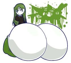 1boy ass_bigger_than_head ass_focus big_ass clothed hyper_ass lobotomy_corporation netzach no_underwear pants_down project_moon solo tehelusiveodd