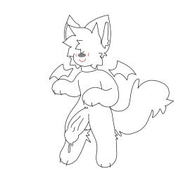 anthro anthro_cat cock_out furry furry_only line_art nsfwdt2 penis penis_out