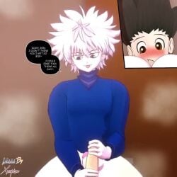 2boys 3d animated ass big_ass big_butt black_hair blue_eyes blush blush_lines bottomless brown_eyes fat_ass fat_butt femboy gay gon_freecss handjob huge_ass huge_butt hunter_x_hunter killua_zoldyck looking_back male male_only mp4 no_sound penis penis_in_ass sex skinny tagme text text_bubble thick_ass thick_butt tongue tongue_out video white_hair xscapism yaoi young