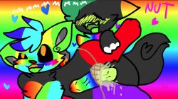 bright_colors colorful furry furry_only kittydogcrystal penis_in_ass sparkledog