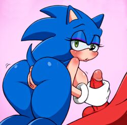 after_transformation alternate_dimension bedroom_eyes big_ass bimbofication bimbofied fan_edit female female_only genderswap_(mtf) handjob knuckles_the_echidna rule_63 seductive_look sex solo_female solo_focus sonic_(series) sonic_the_hedgehog sonic_the_hedgehog_(series) sonique_the_hedgehog