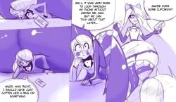 ass_expansion charlie_morningstar_(hazbin_hotel) comic comic_page comic_panel darkclawnsfw dialogue hazbin_hotel huge_ass hyper_ass overgrowingassets tagme thick_thighs vaggie_(hazbin_hotel)