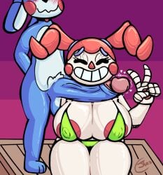 areola baby_(fnafsl) balls big_penis blue_body blush breasts circus_baby circus_baby_(fnaf) color duo female five_nights_at_freddy's five_nights_at_freddy's:_sister_location five_nights_at_freddy's_2 genitals heart humanoid jtcircus lagomorph leporid machine male mammal penis rabbit robot robot_humanoid scottgames sister_location toy_bonnie_(fnaf) uncensored