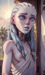 ai_generated alien areolae braided_hair breasts female gwyndala humanoid nipples small_breasts solo star_trek star_trek_prodigy vau_n'akat_(species)