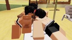 3boys 3d animated artist_request black_hair blowjob gay licking male male/male male/male/male male_only roblox robloxian seth_rr34 sound tagme underwear video