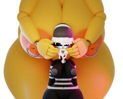 3d big_breasts cum_in_mouth cumlord cumlord_(artist) five_nights_at_freddy's just_coffee marionette_(fnaf) puppet_(fnaf) toy_chica_(fnaf) toy_chica_(love_taste)