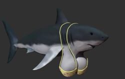 3d big_breasts bikini bikini_top hilarious meme shark shark_girl shark_tail shitpost tagme what