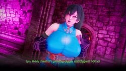 1girls 3d arcrad bimbo bimbofication breast_expansion breasts busty curvy english english_text female female_only fire_emblem fire_emblem:_the_blazing_blade green_eyes green_hair huge_breasts lyn_(fire_emblem) nintendo solo text transformation voluptuous