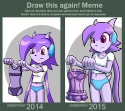 anthro aquatic_dragon before_and_after dragon freedom_planet goshaag lingerie meme sash_lilac video_games