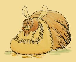 bee bee_queen_(don't_starve) belly big_belly dont_starve dont_starve_together fat fat_fetish fetish honey klei_entertainment octoguy45 on_ground overweight queen_bee stomach