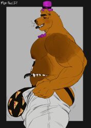 1boy 2023 anthro anthro_focus anthro_only anthro_solo ass bear big_ass big_bulge big_cock big_penis bigger_male bow_tie bowtie bubble_ass bubble_butt bulge_lift bulge_through_clothing chubby chubby_anthro chubby_male digital_drawing_(artwork) digital_media_(artwork) fangs fangs_out five_nights_at_freddy's five_nights_at_freddy's_4 furry furry_male furry_only gay hat headgear headwear huge_bulge huge_cock jockstrap lifting_pants looking_at_viewer male male_anthro male_focus male_only mammal mammal_humanoid markusd meme_pose muscular muscular_arms nightmare_fredbear_(fnaf) pants pants_down pants_lift pants_open pecs pectorals scottgames sharp_teeth simple_background smile smiley_face solo solo_anthro solo_focus solo_in_panel solo_male stomach_mouth tight_pants_(meme) tongue tongue_out top_hat ursid ursid_humanoid watermark