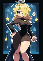 blonde_hair breasts female female_only hair_over_one_eye mario_(series) nintendo princess_rosalina solo super_mario_galaxy tony_welt