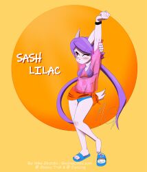 anthro aquatic_dragon bikini blush dragon freedom_planet freedom_planet_2 gx3rcomics sash_lilac video_games