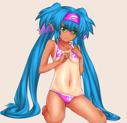 blue_hair dark_skin deep_dive_algorithm klan_klein macross macross_frontier mizugi rokuichi swimsuit tan tanline tanlines tanned