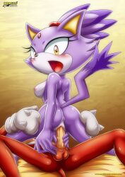 anus ball_(object) bbmbbf blaze_the_cat blush breasts cowgirl_position erect_nipples erect_penis female hands_on_ass holding_ass holding_penis inserting knuckles_the_echidna looking_at_viewer looking_back male moaning mobius_unleashed nipples palcomix penetration penis purple_fur pussy red_lipstick riding sega sideboob sonic_(series) sonic_the_hedgehog_(series) vaginal_penetration