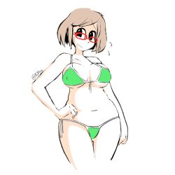 big_breasts bikini fupoo nikki_(swapnote) nintendo thighs