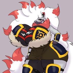 big_breasts breasts female hisuian_zoroark huge_breasts no_humans pokémon_(species) pokemon pokemon_(species) suiikax thick_thighs wide_hips zoroark