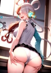 ai_generated ass ass_focus ass_grab female female_only one_piece panties sirpercedalai uta_(one_piece)