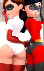 2girls 3d 3d_(artwork) ass athletic athletic_female big_ass big_breasts black_hair bottom_heavy breasts brown_hair bubble_ass bubble_butt busty calves dark_hair daughter digital_media_(artwork) disney elastigirl eyebrows eyelashes eyes female female_only fit fit_female hair helen_parr hero heroine hips hourglass_figure human legs lesbian light-skinned_female light_skin lips long_hair milf mother mother_and_daughter petite petite_body petite_female pixar short_hair slim slim_waist straight_hair superhero superheroine the_incredibles thick thick_hips thick_legs thick_thighs thighs top_heavy upper_body violet_parr voluptuous vtemp waist wide_hips yuri