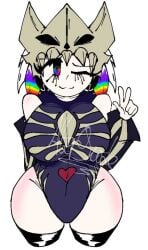 alter9code alternate_universe breasts female_sans genderswap_(mtf) humanized rule_63 sans sans_au seraphim_sans tagme thighhighs thighs undertale_au white_background