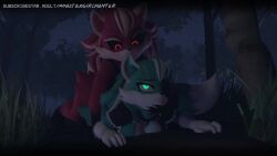 animated anthro ari_(in_heat) blood_moon_ari female furry in_heat_(game) no_sound shorter_than_30_seconds spike_collar tagme video wolf_girl