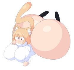 ass_bigger_than_head ass_focus big_ass big_breasts bottomless cytrusawa female female_only huge_breasts hyper_ass neco-arc nipples_visible_through_clothing no_bra topwear type-moon