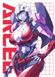 1girls alien alien_girl arcee arcee_(rotb) autobot_insignia big_breasts blue_eyes breasts character_name cleavage curvy_female curvy_figure ema_(emaura) hand_on_hip hand_on_own_hip head_tilt hourglass_figure large_breasts looking_at_viewer mecha parted_lips piston robot robot_breasts robot_girl robot_humanoid solo transformers transformers_rise_of_the_beasts wide_hips