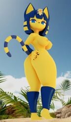 1girls 3d 3d_(artwork) 3d_model animal_crossing ankha ankha_(animal_crossing) ankha_(hazeker) anthro areolae ass barefoot beach breasts completely_nude completely_nude_female doubutsu_no_mori exhibitionism felid feline feline_humanoid felis female female_only full_body furry furry_only hazeker humanoid looking_at_viewer mommybonfie nairu_(doubutsu_no_mori) naked naked_female nintendo nipples nude nude_female public public_nudity solo solo_female standing tail