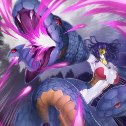 1girls duel_monster female k.nock monster_girl vennominaga_the_deity_of_poisonous_snakes yu-gi-oh!