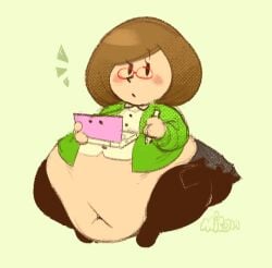 bbw big_belly big_breasts fat mintrimo nikki_(swapnote) nintendo thick_thighs