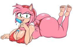 1girls amy_rose anthro ass barefoot big_ass big_breasts big_butt big_thighs bikini bikini_bottom bikini_top breasts bubble_ass bubble_butt busty butt cleavage fat_ass female female_only flavorcream green_eyes hairband headband large_ass large_breasts licking_popsicle looking_at_viewer nipple_bulge nipples pink_body pink_fur pink_hair plump popsicle puffy_nipples red_bikini red_hairband sega solo solo_female solo_focus sonic_(series) sonic_the_hedgehog_(series) tail thick thick_ass thick_butt thick_hips thick_thighs thighs wide_hips