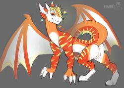 dragon female feral flare_the_dragon genitals hi_res presenting rbkfurry solo teasing