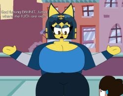 animal_crossing ankha big_breasts breasts meme thatsimpyguy thick_thighs wide_hips