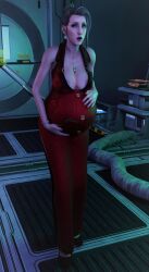 1girls 3d belly_focus big_belly blonde_hair blue_eyes breasts clothed clothed_female earrings female female_only final_fantasy final_fantasy_vii final_fantasy_vii_remake high_heels holding_belly huge_belly long_legs massive_belly milf necklace pregnant scarlet_(ffvii) zero-thl