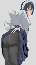 amanai_rikoaaa ass ass_focus blush clothing female female_only jujutsu_kaisen makkori_(utoxrjimlx8x49s) skirt skirt_lift small_breasts smash solo tights utoxrjimlx8x49s