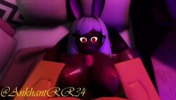 1boy 1girls 3d animated animation ankhantrr34 areolae bed blush boobjob breast_slap breasts bunny_ears bunny_girl cum cum_on_face cum_on_hair cumshot dark_skin glasses laying_on_bed lowres moaning nipple_piercing nipples paizuri penis pov red_eyes roblox robloxian rough semen shorter_than_30_seconds sound sperm tagme titfuck titjob twitter_username video white_hair white_skin