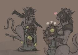 1girls cute female headpat izrez larger_female skaven smaller_male straight tagme warhammer_(franchise) warhammer_age_of_sigmar warhammer_fantasy