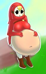 big_belly bloated_belly drpolice mario_(series) shy_gal thick_thighs