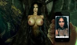 before_and_after big_breasts duke_nukem_(series) duke_nukem_forever femsub hive megan_fox podgirl restrained