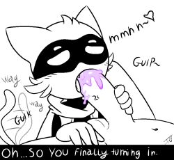 blowjob colored_cum cum_in_mouth deepthroat feline huge_cock niyan_vivi original_character razor_xo thief